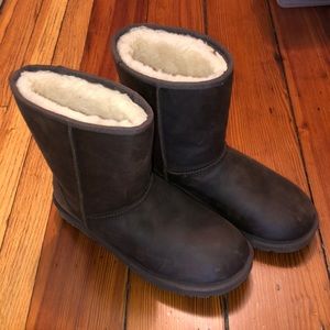 Brown leather UGGs NWOT
